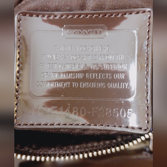 Coach Signature Stripe Nancy Satchel - Picture 13 of 13